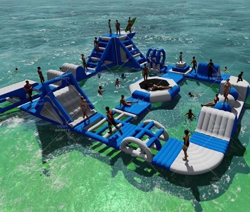 OEM Tarpaulin Inflatable Floating Water Park Family Resorts Water Parks Floating