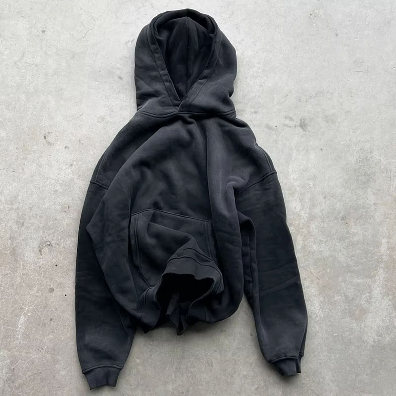 Custom Logo Sun Faded Heavyweight Fleece Puffy Vintage Sweatsuit Sets Oversized 3d Puff Print Two Pieces Jogger Tracksuit Sets