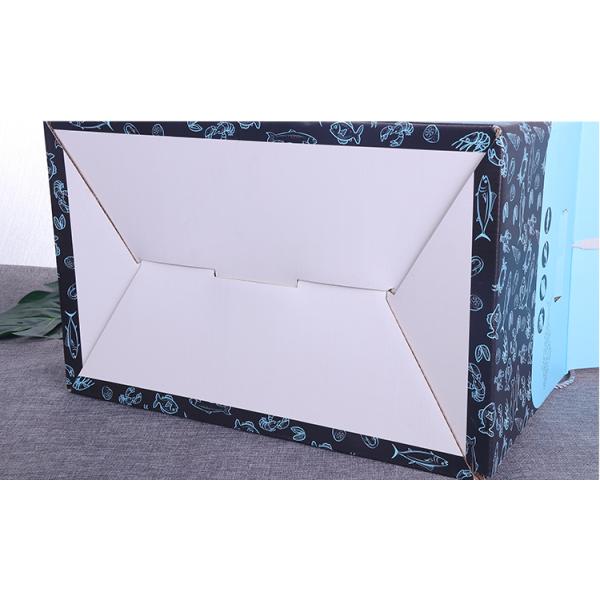 Customized Size Wax Fresh Seafood Box With Professional Die Cutting