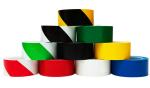 TUV Polyvinyl Chloride PVC Adhesive Tape 50mm Black White Stripes
