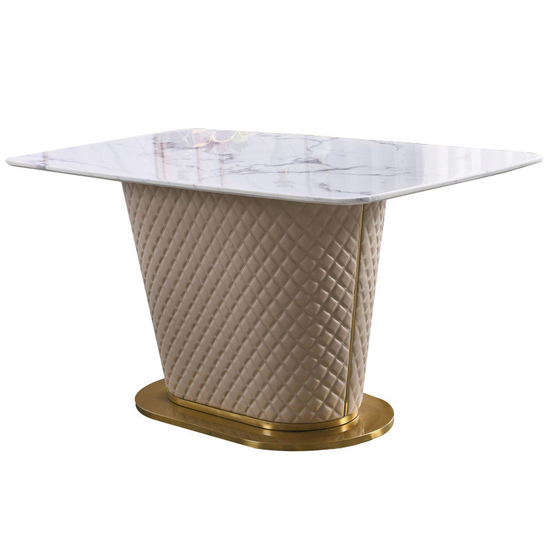 Marble Rectangle Counter Height Dining Table Chair Sets OEM ODM