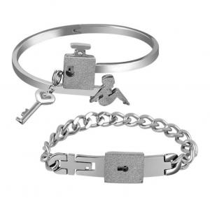 Wholesale Personalized Stainless Steel Jewelry Key Lock Couples Fashion Bracelet from china suppliers
