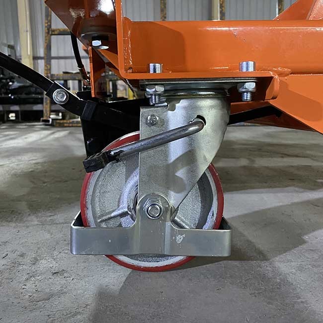 Hydraulic Mobile 300kg Hand Operated Scissor Lift 1010mmx520mm Max Height 1585mm