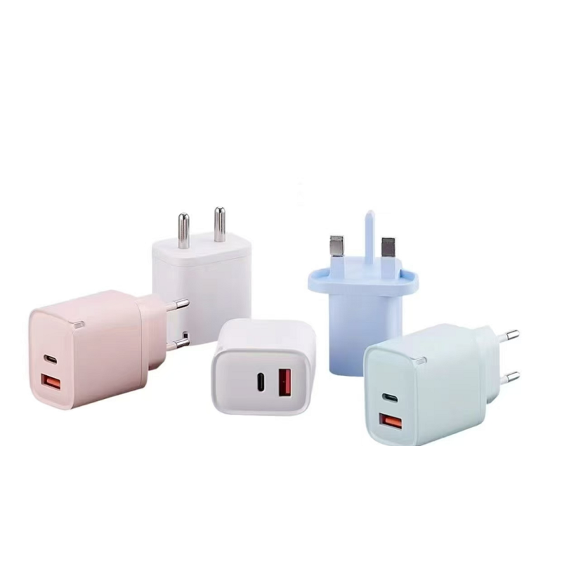 ETEK 20W Dual USB Fast Charger, USB-C PD+USB-A QC 3.0 for smartphones, tablets, and other USB-powered devices.