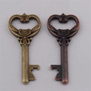 Wholesale Die Casting Innovative Wedding Favor Pattern Antique Key Shape Beer Bottle Opener Keychain, Cheap Promotion Gift from china suppliers