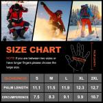 Winter Warming Skiing Rechargeable Heated Gloves Mittens Black Adult Waterproof