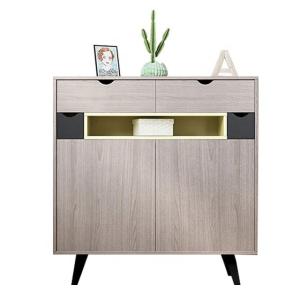 Wholesale Wooden Doorway Shoe Rack Cabinet Tall Shoe Cabinet Storage 4 Tiers 2 Drawers from china suppliers