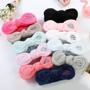 Wholesale Adjustable Elastic Hair Band Ties Facial Makeup Headbands Facial Cosmetic Bow Knot from china suppliers