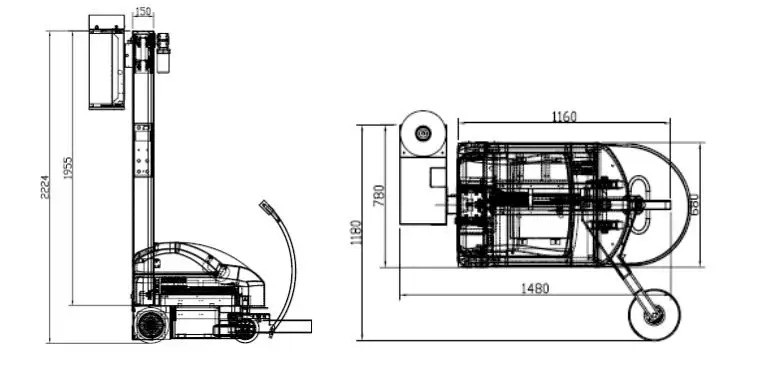 Automatic Pallet Wrap Stretch Wrapping Machine Robotic Pallet Wrapper With Scale