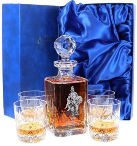 Wholesale customized whiscky wine decanter set gift packaging box with satin from china suppliers