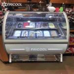 7.5 AMPS Glass Top Ice Cream Showcase Display Freezer 1000L