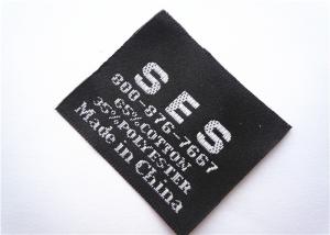 Wholesale Black Satin Woven Clothing Label Tags / Personalised Name Labels from china suppliers