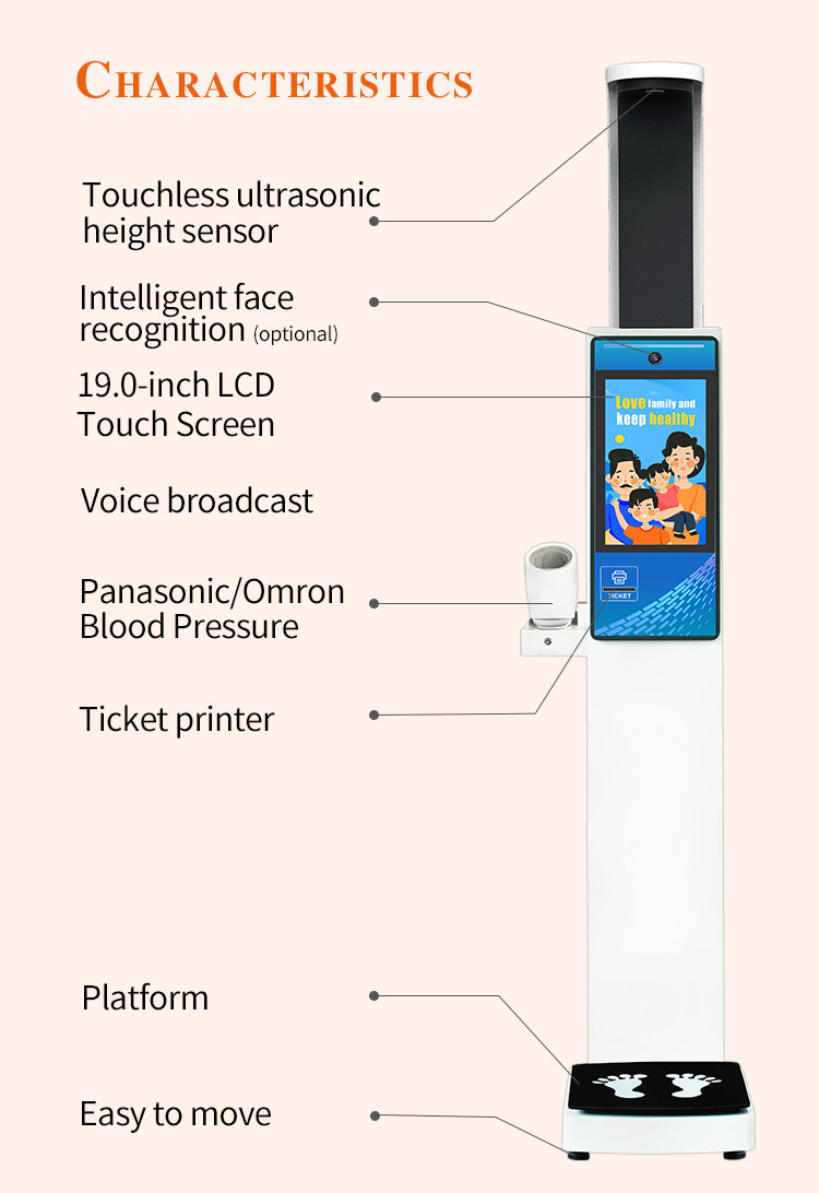 Blood Pressure Pulse Height Weight Scale Heart Rate Measurement