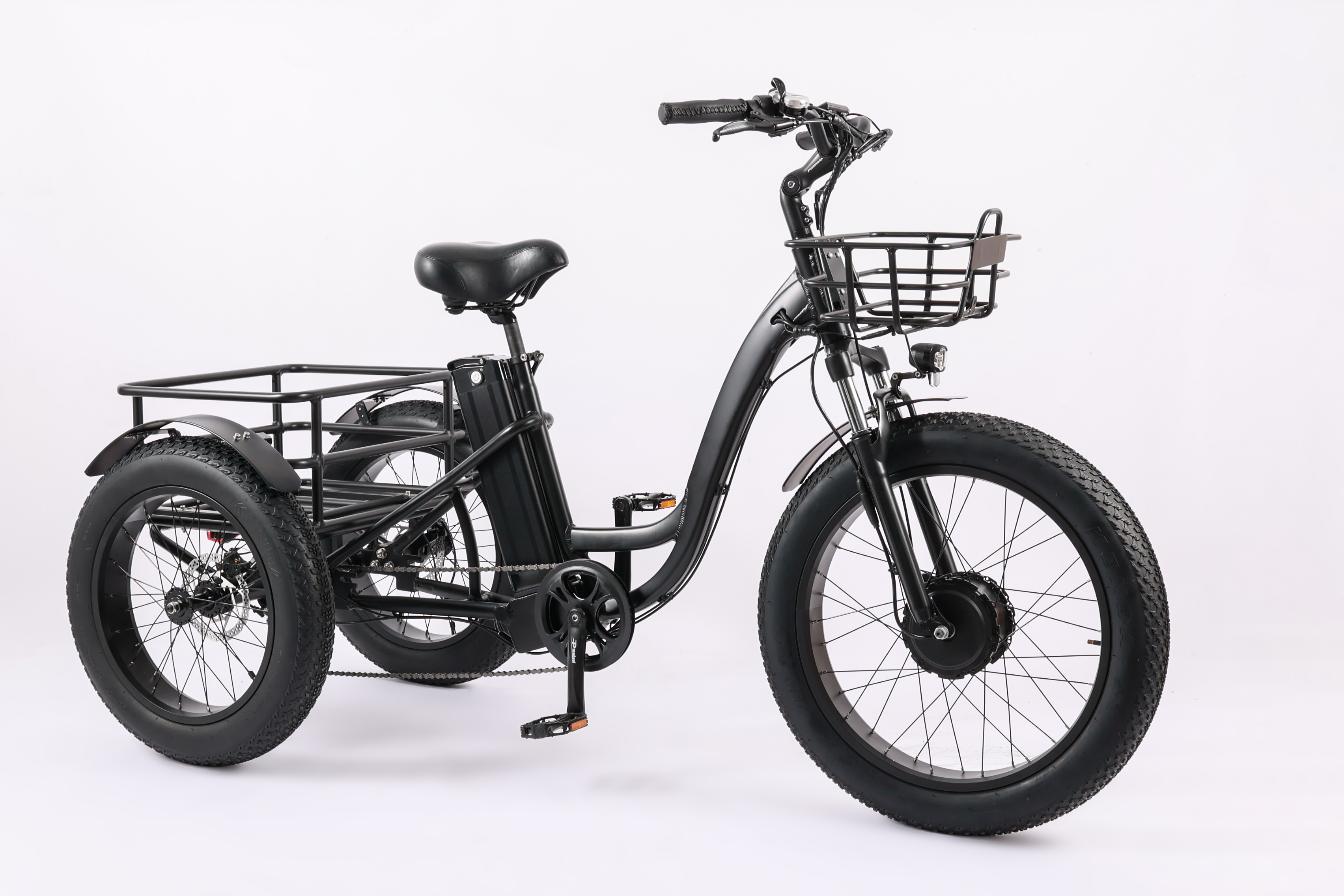 Retro Style DOMANCA High Capacity Family Cargo Bike with 500-750W Rear Hub Motor