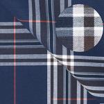 Checkered Navy Cream Red Gingham Cotton Fabric 50s 130*100 113gsm SGS