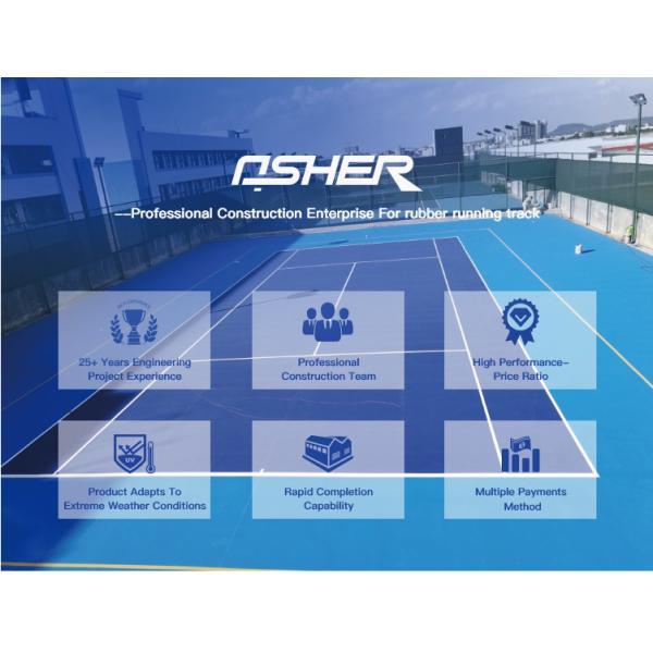 Multi Layer Acrylic Cushion System for Badminton Courts Shock Absorbing Low Maintenance Cushioned Acrylic Flooring for School Gymnasiums