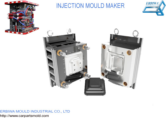 Durable Black Cover Custom Plastic Injection Mold， Easy To Installation
