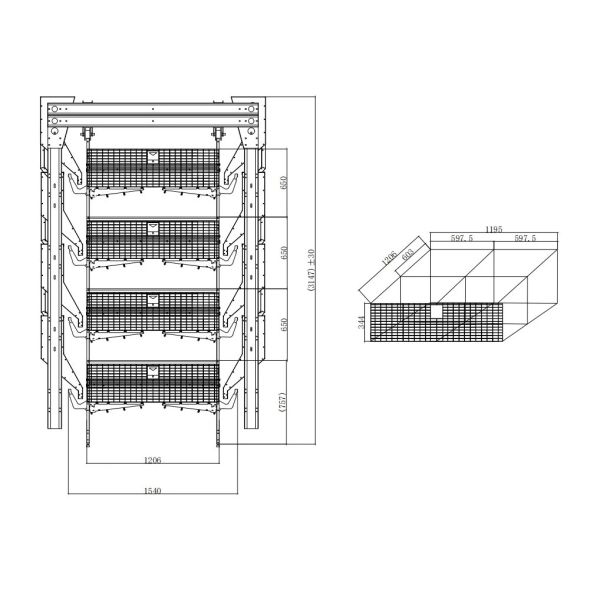Corrosion Resistant Poultry Equipment with Adjustable Ventilation System for Automatic Feeding and Egg Collection