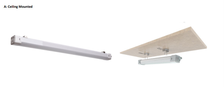 LED Tri Proof Fixture Ip65 Warehouse 25W 35W 5 Year Warranty High Lumen