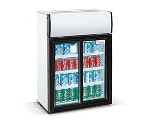 85L double door MiniBar Baverage Fridge/Countert top showcase