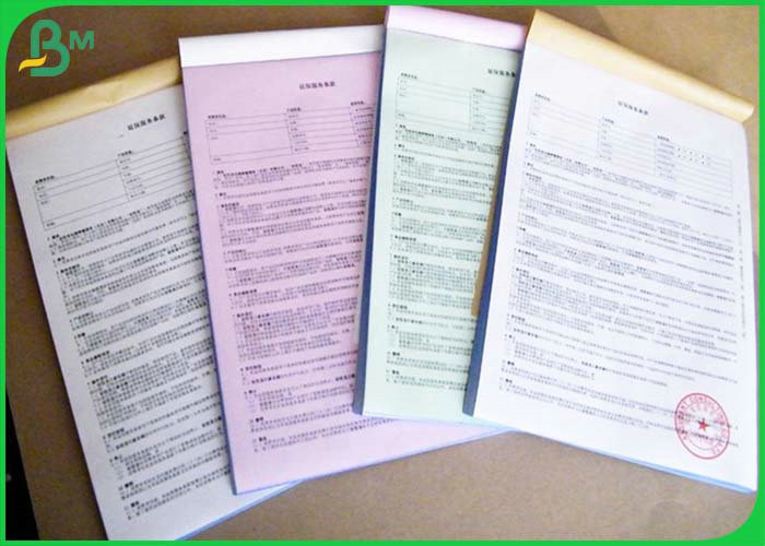 55gsm 787mm Width Blue Green Carbonless Paper For Making A5 Receipt Book