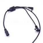 1 Female to 3 Angle Male Ways DC Splitter Power Extension Cable for CCTV