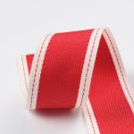 Stitched Edge Polyester Ribbon 6mm-40mm Poly Ribbon Rolls Green Red