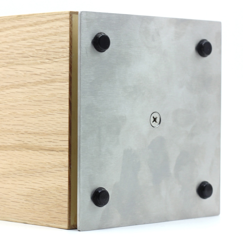 Kitchen Magnetic Knife Holder with Metal Plate 360 Rotating Oak Wood Construction