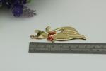 Fashion ladies shoes accessories zinc alloy gold fox pattern metal lable tag