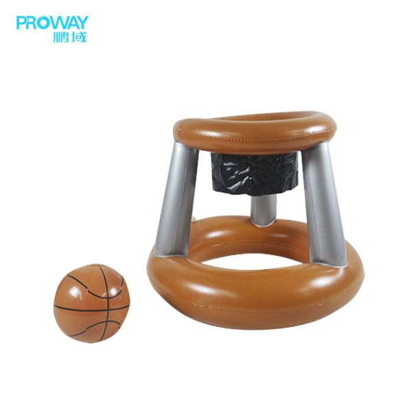 Custom Inflatable Pool Basketball Hoop with Pool-Ready Build and Easy to Use Design for Water Sports Games