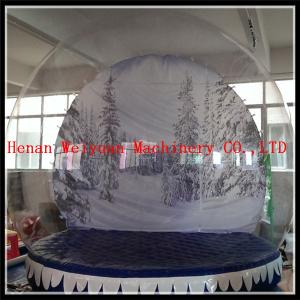 Wholesale Advertising Christmas background inflatable snow globe 4M diamater PVC0.8mm material from china suppliers