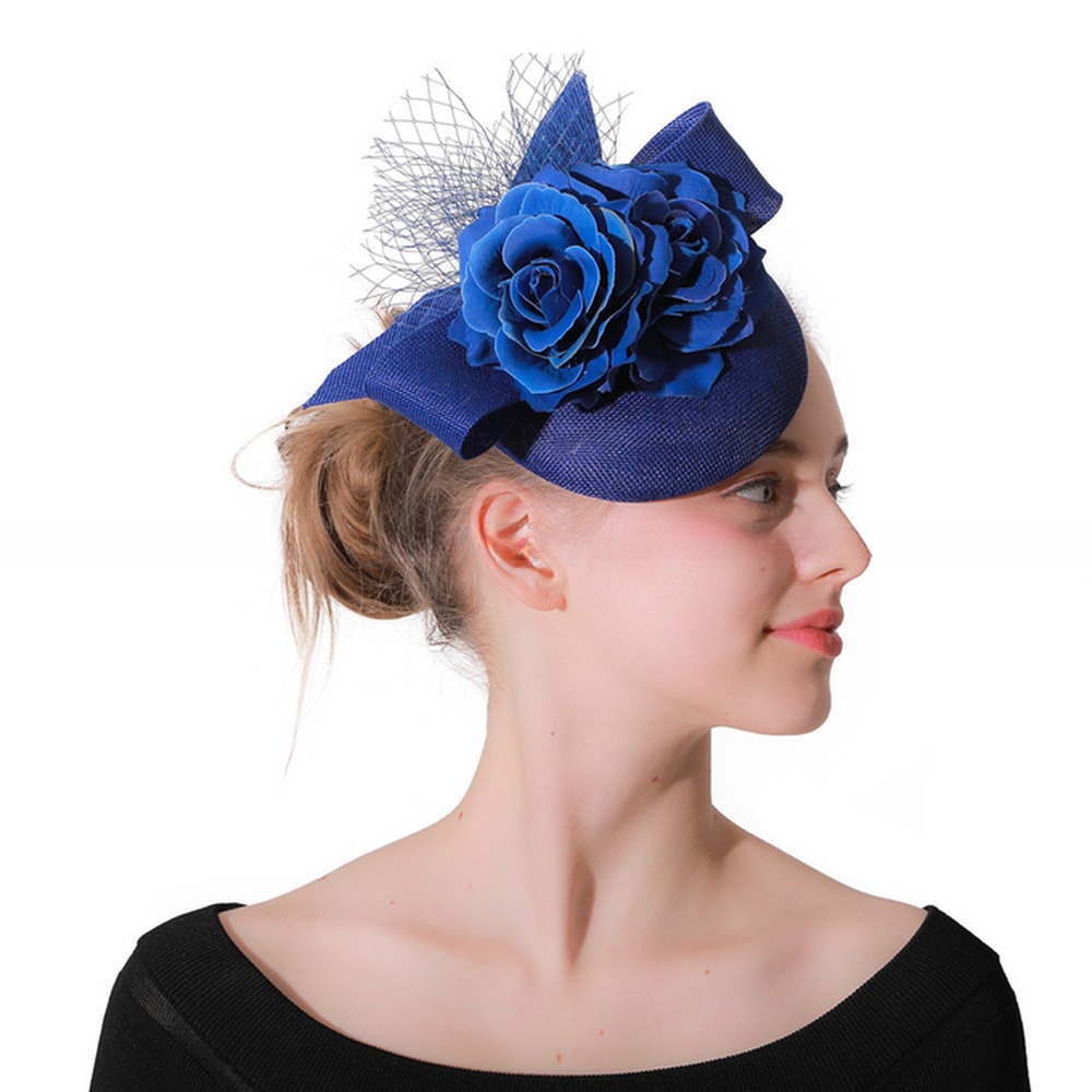 Party Decoration Sinamay Feather Fascinator with Wire Accessory 20*30 cm