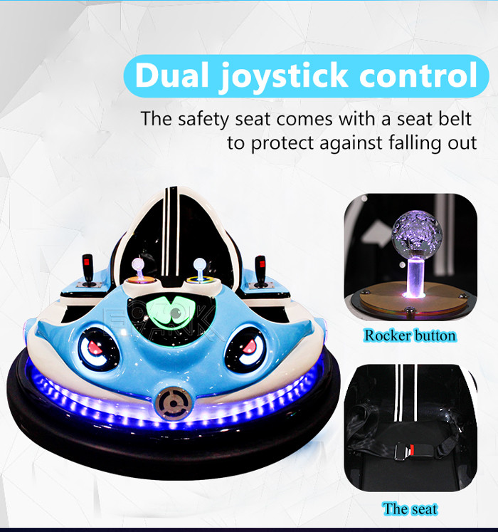 1 Player Kids Bumper Car Ride On Remote Control Power Led Light