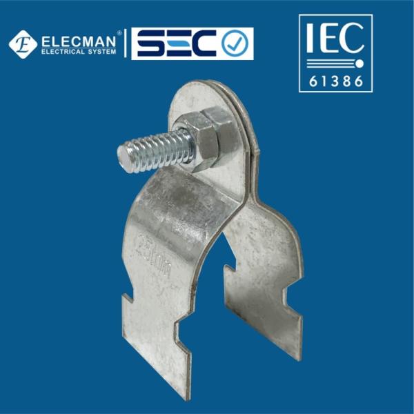 20mm-50mm Universal Steel IEC 61386 Conduit Fittings RC Pipe Strut Clamp Two