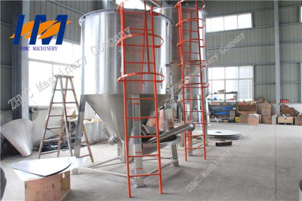 Automatic Plastic Vertical Mixer , Vertical Stainless Steel Mixer With Heating