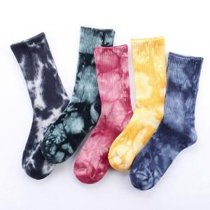 Wholesale Custom Soft Cotton Crew Socks Knitted Breathable Colorful from china suppliers