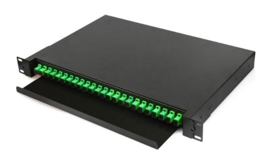 24 Core Fiber Optic Patch Panel SC Port Cold Rolled Plate Material