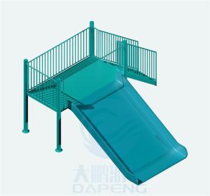 Wholesale 1.5m High FRP Swimming Pool Water Slide Family Blue Water Slide Anti Rust from china suppliers