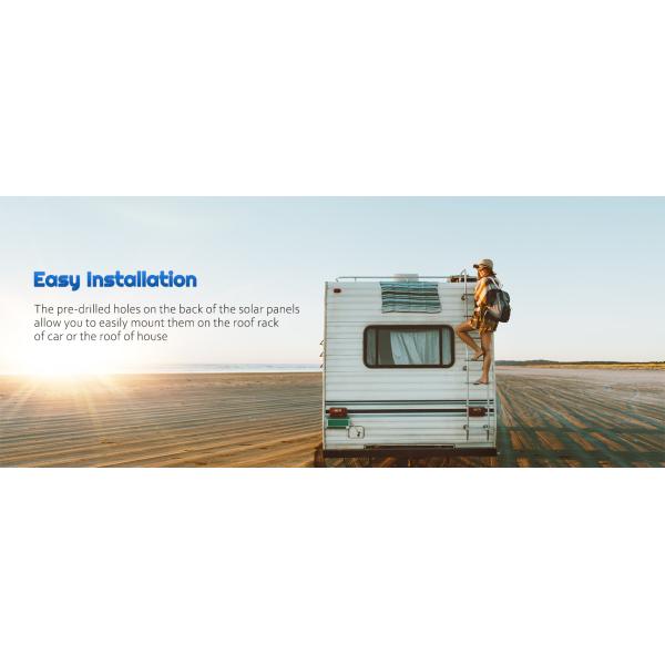 Monocrystalline PV Rigid Solar Panel Cell 12V 180W Compact