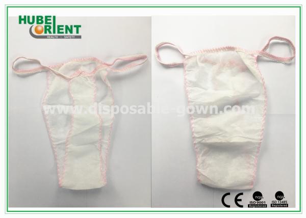 Soft Nonwoven Ladies Disposable T Back Panty for Salons , Tanning Centers and