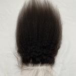 Kinky Straight 5X5 Lace Frontal Closure Human Hair Ear to Ear HD Lace Frontal