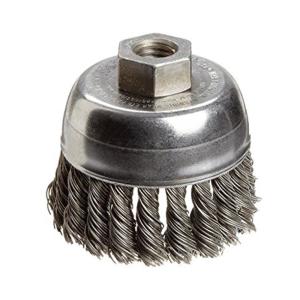 Wholesale Copper Steel Twist Knot Wire Brush , Dust Proof Cup Type Wire Brush from china suppliers