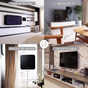 Wholesale Amplified HDTV Digital TV Antenna with Long 65-80 Miles Range from china suppliers