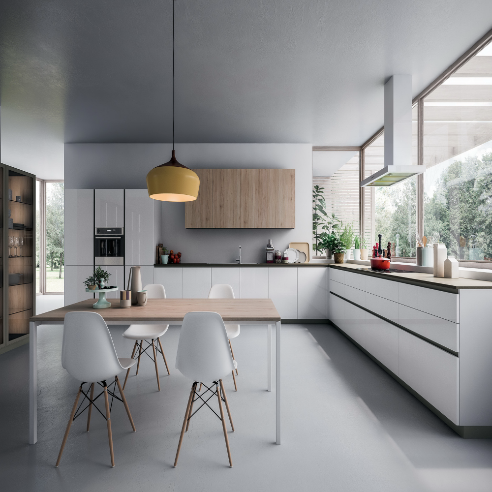 Customized White Glossy Kitchen Cabinet Sets Modern Design for Your Perfect Kitchen