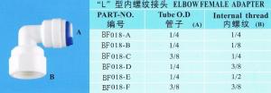 Wholesale Female Elbow Fitting / Adapter reverse osmosis spare parts NSF POM Plastic from china suppliers