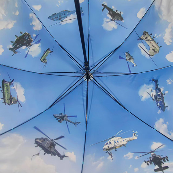 Custom printed umbrella inner design