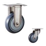 5" 286LBS Capacity Bolt Hole Swivel Head Stainless Steel Casters