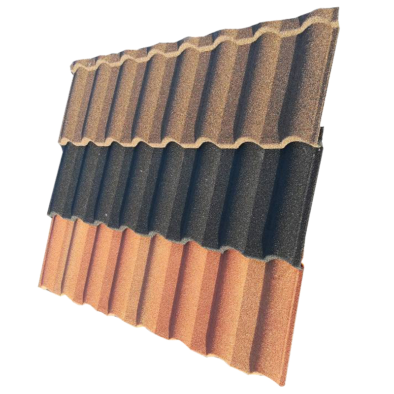 PVC Material and 2.7kg/pcs Weight Blue Anti-Fade Stone Coated Metal Roofing Tile with High Durability
