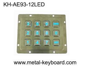 China Water - Proof LED Backlit Metal Keypad 3x4 For Access Control System on sale