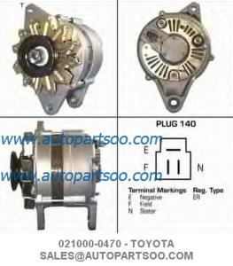 Wholesale 021000-0462 021000-0470 - TOYOTA Alternator 12V 60A Alternadores 2F 21R 4K from china suppliers